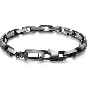 Black Stainless Steel Bike Chain Men's Bracelet